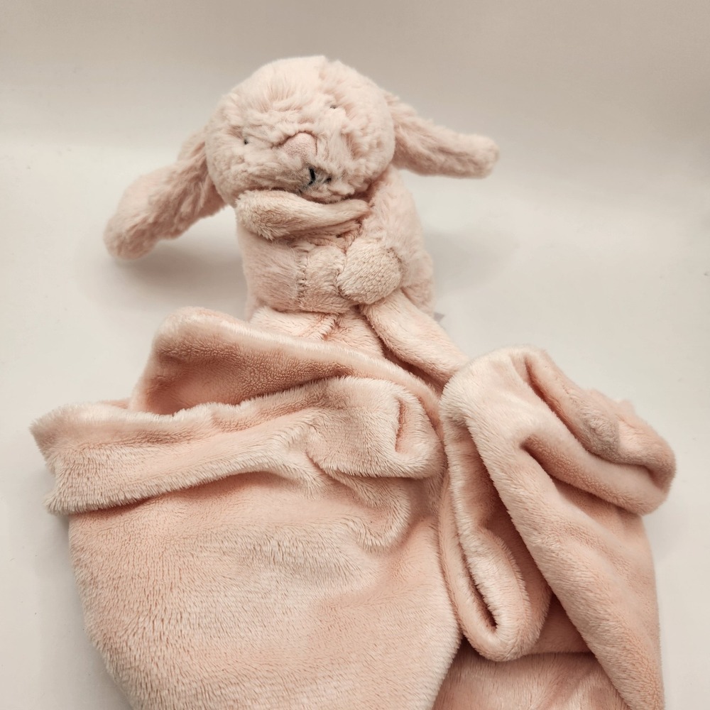 Jelly Cat Jellycat Pink Bunny Rabbit Lovey Security Blanket Hug plush Soother